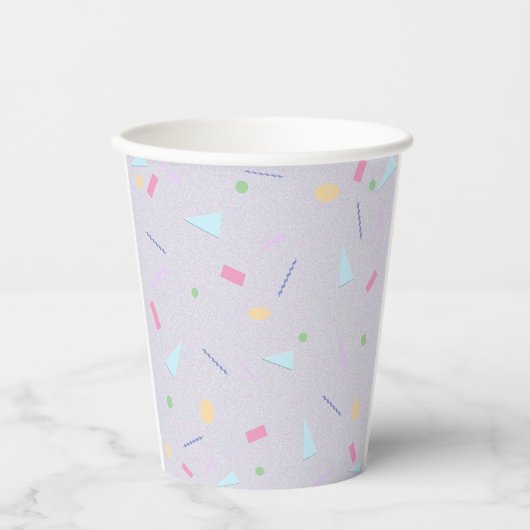 Gobelets En Papier Coupes de papier d'impression Pale Purple 80s (Recto)
