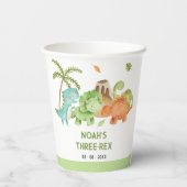 Gobelets En Papier Coupes de papier Dinosaur - Baby shower d'annivers (Verso)