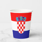 Gobelets En Papier Coupes de papier drapeau croate (Verso)