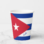 Gobelets En Papier Coupes de papier drapeau cubain & fête cubaine /sp (Recto)