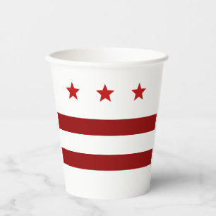 Gobelets En Papier Coupes de papier drapeau de la ville de Washington