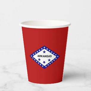 Gobelets En Papier Coupes de papier drapeau de l'Arkansas