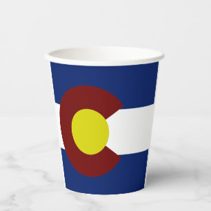 Gobelets En Papier Coupes de papier drapeau du Colorado