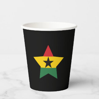 Gobelets En Papier Coupes de papier drapeau du Ghana