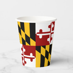Gobelets En Papier Coupes de papier drapeau du Maryland