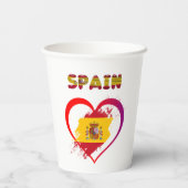 Gobelets En Papier Coupes de papier drapeau espagnol (Verso)