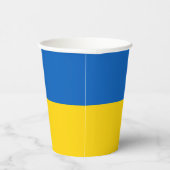 Gobelets En Papier Coupes de papier drapeau Ukraine patriotique (Droite)
