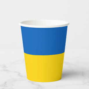 Gobelets En Papier Coupes de papier drapeau Ukraine patriotique
