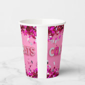 Gobelets En Papier Coupes de papier "Félicitations" en verre rose (Gauche)