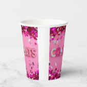 Gobelets En Papier Coupes de papier "Félicitations" en verre rose (Droite)