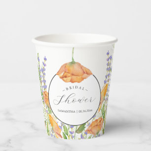 Gobelets En Papier Coupes de papier Fête des mariées Fleurs colorées