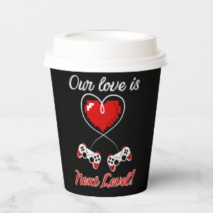 Gobelets En Papier Coupes de papier Gamer Valentine