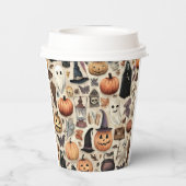 Gobelets En Papier Coupes de papier Halloween avec design Éffrayant (Verso)