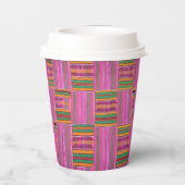 Gobelets En Papier Coupes de papier imprimé africaines (Verso)