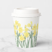 Gobelets En Papier Coupes de papier jonquille aquarelle (Verso)