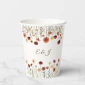 Gobelets En Papier Coupes de papier Mariage de automne Rustique perso (Verso)