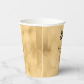 Gobelets En Papier Coupes de papier mariage - texte modifiable sur or (Droite)