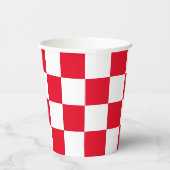Gobelets En Papier Coupes de papier modernes Red Croate Checkers (Droite)