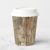 GOBELETS EN PAPIER COUPES DE PAPIER MOTIF DE GRAIN EN BOIS (Gauche)