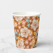 Gobelets En Papier Coupes de papier Motif Fleur Été Rétro (Gauche)