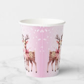 Gobelets En Papier Coupes de papier Noël Deer Holiday (Droite)