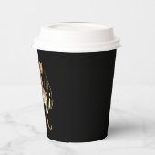 Gobelets En Papier Coupes de papier noir Leopard safari (Gauche)