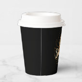 Gobelets En Papier Coupes de papier noir Leopard safari (Droite)