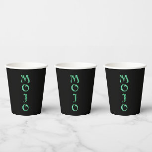 Gobelets En Papier Coupes de papier noir Mojo