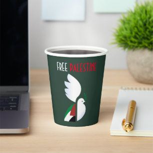 Gobelets En Papier Coupes de papier Palestine libre - Parti patriotiq