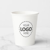 Gobelets En Papier Coupes de papier personnalisées Logo et Code QR (Recto)