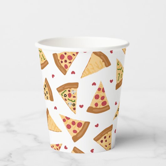 Gobelets En Papier Coupes de papier Pizza Party (Recto)
