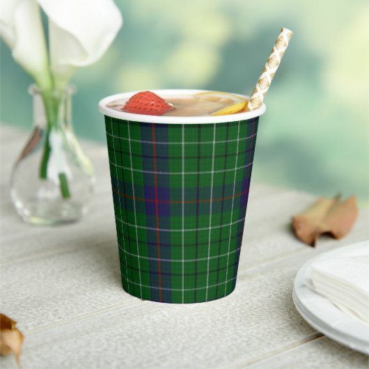 Gobelets En Papier Coupes De Papier Plaid Duncan Clan Tartan (Insitu)