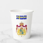 Gobelets En Papier Coupes de papier pour armes à blason suédoises (Verso)