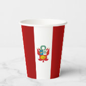 Gobelets En Papier Coupes de papier pour armoiries du Pérou (Verso)