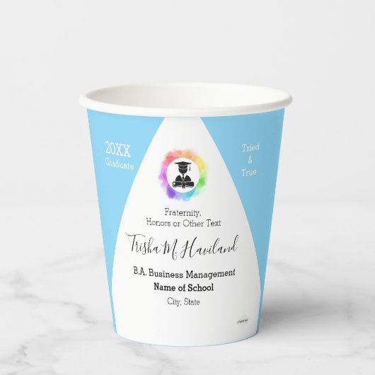 Gobelets En Papier Coupes de papier pour diplômés - HAMbyWhiteGlove C (Recto)