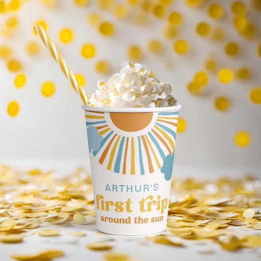 Gobelets En Papier Coupes de papier pour fête d'anniversaire du solei