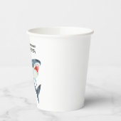 Gobelets En Papier Coupes de papier requin - Numéro modifiable (Gauche)