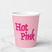 Gobelets En Papier Coupes de papier rose chaud (Recto)