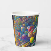 Gobelets En Papier Coupes de papier Space Race (Recto)