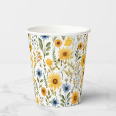Gobelets En Papier Coupes de papier Sunflower Summer Party (Verso)