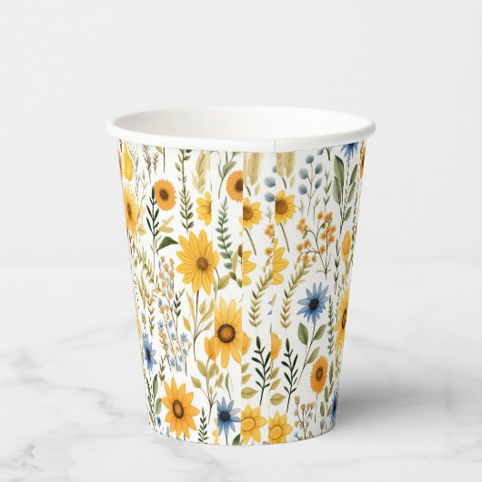 Gobelets En Papier Coupes de papier Sunflower Summer Party (Droite)