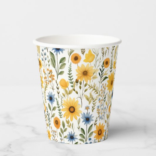 Gobelets En Papier Coupes de papier Sunflower Summer Party (Recto)