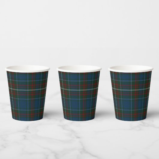 Gobelets En Papier Coupes de papier tartan MacConnell (Multi)