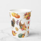 Gobelets En Papier Coupes De Papier Thanksgiving Traditionnelles (Recto)