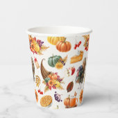 Gobelets En Papier Coupes De Papier Thanksgiving Traditionnelles (Verso)