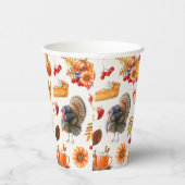 Gobelets En Papier Coupes De Papier Thanksgiving Traditionnelles (Droite)