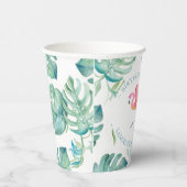 Gobelets En Papier Coupes de papier tropicale personnalisées (Droite)