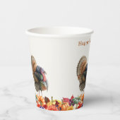 Gobelets En Papier Coupes de papier Turquie Thanksgiving (Recto)
