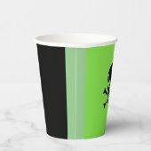 Gobelets En Papier Coupes de papier vert crâne noir (Droite)