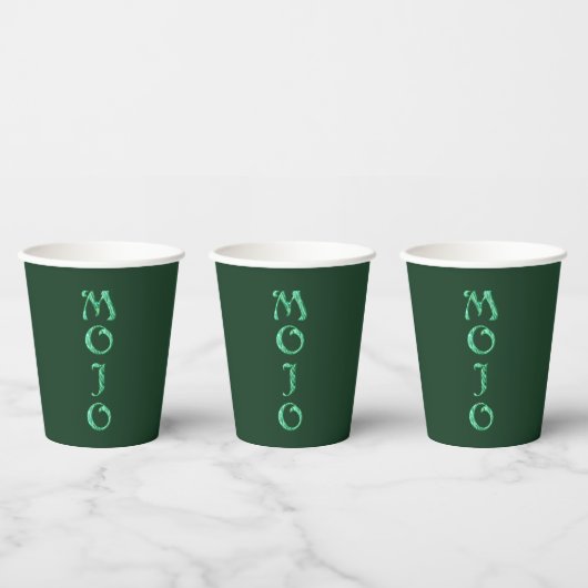 Gobelets En Papier Coupes de papier vert mojo (Multi)